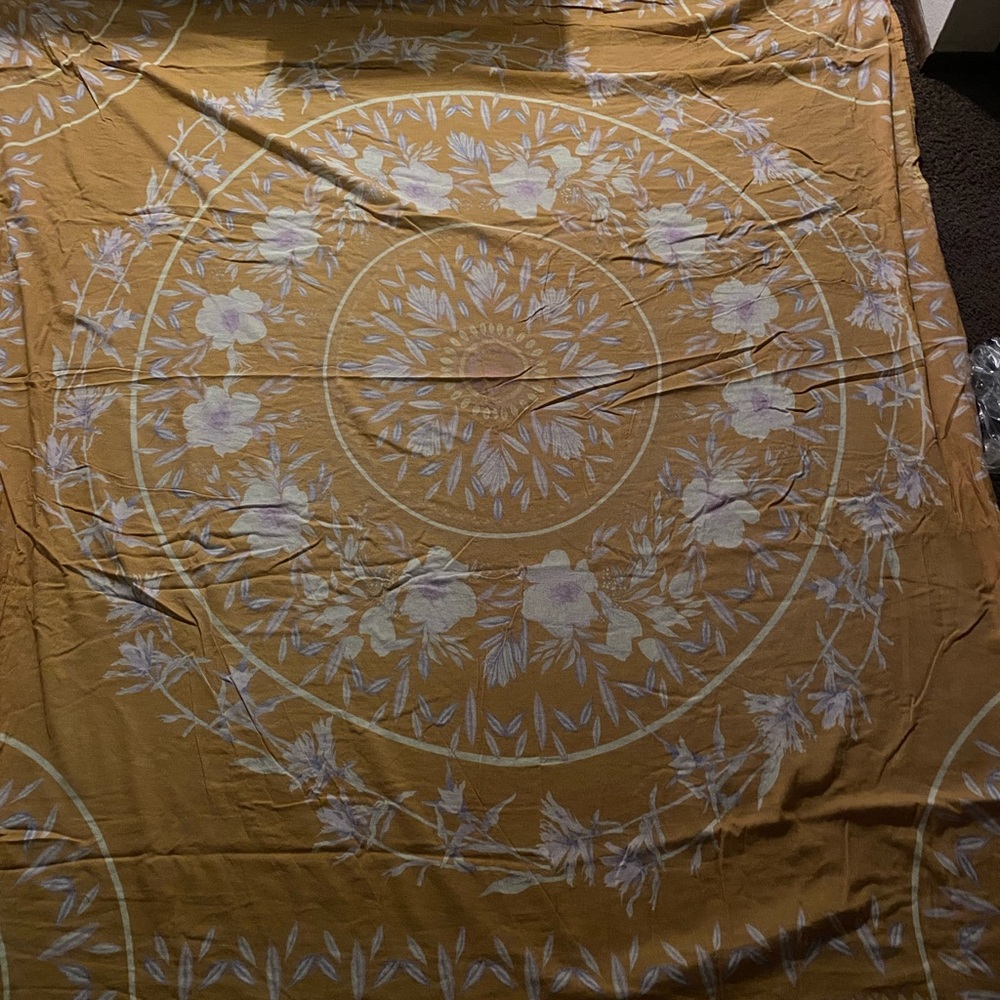 yellow floral urban outfitters tapestry